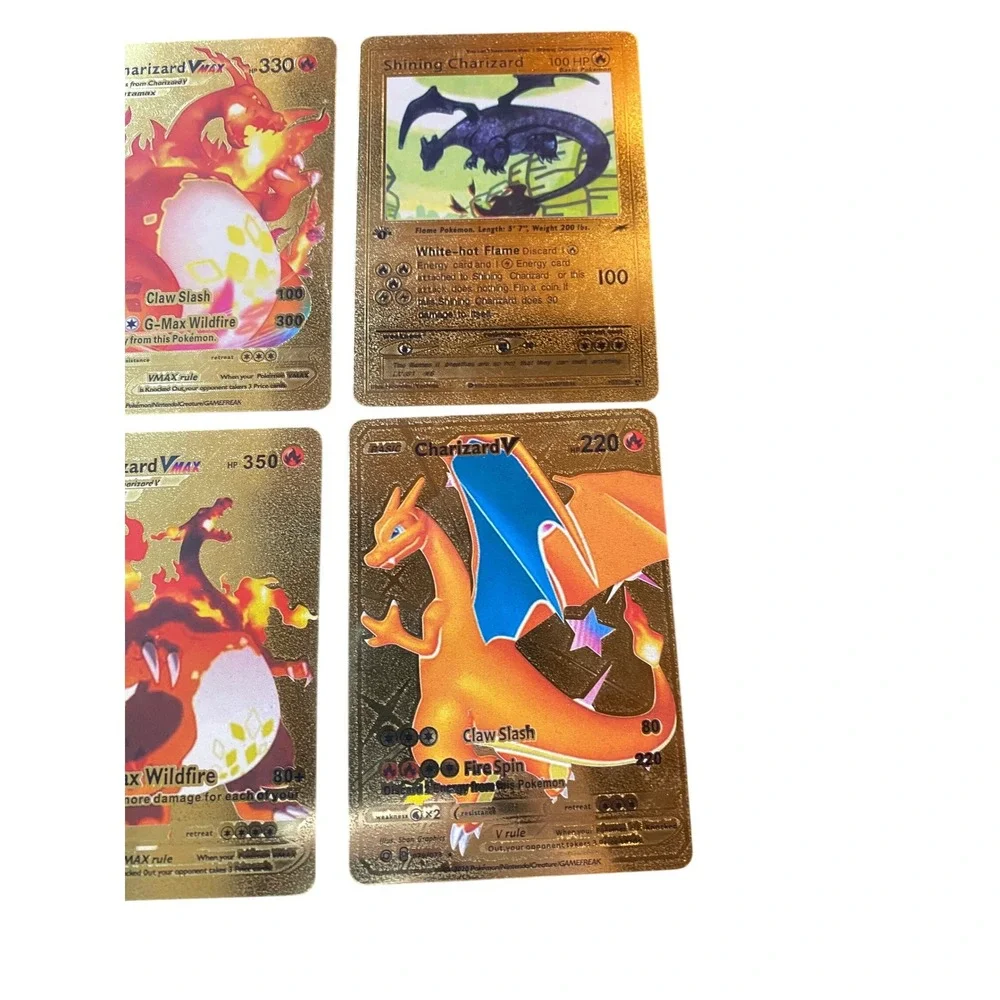Fan Art Lot‎ of 6 Pokemon Gold Charizard VMAX V Shining V Card